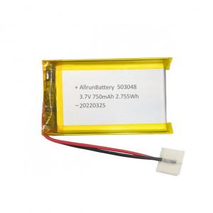 Light Rectangle Rechargeable Li Polymer Battery 3.7V 750mAh LiPo Battery