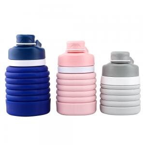 High Quality Silicone Bpa Free Collapsible Water Bottle Foldable Sport Drinking Bottle