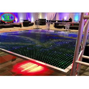 China P2.5 Full Color Video Dance Floor , SMD Light Up Floor Tiles 1/32 Scan 160*160mm Module supplier