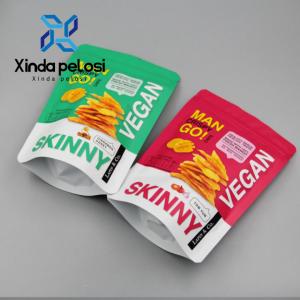 China Food  Plastic Zipper Top Stand Up Mylar Bags For Snack Chips Customized Packaging supplier