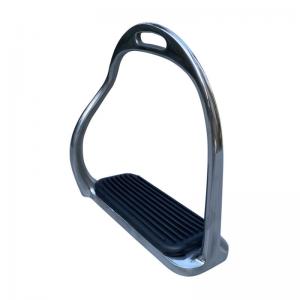 Polished Stainless Steel Anti-Slip Pad Safety Stirrup Ideal for Horse Enthusiasts