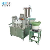 China Full Automatic Cream Paste Tube Filling And Capping Machine With Ceramic Piston Pump For Skin Care Cream Filling on sale