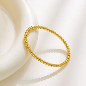 China Party Gold Bead Bracelet 14K Gold Plated Bead Ball Bracelet Stretchable Fashion supplier