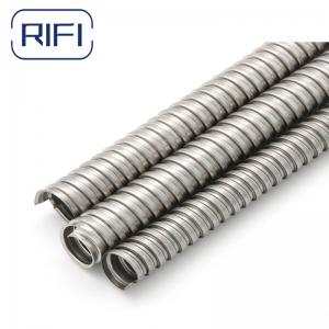 Metallic FMC Electrical Flexible Conduit And Fittings Strong Connection