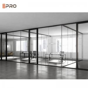 China Frameless Clear Glass Partition Wall Vertical Full View Interior Office Partition supplier