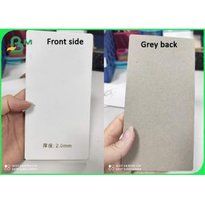 White Laminated Sheet Boards Grey Back 2.0mm For Packaging Box