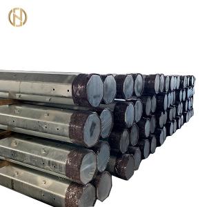 China 8 Side Tubular Steel Pole  10.5M 35FT Steel Utility Pole 300daN 3KN Q460 supplier