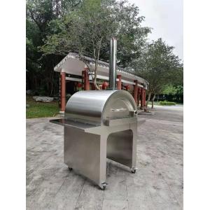 China 4 wheels Stainless Steel Wood Fired Pizza Oven Brush Outdoor Stainless Pizza Oven supplier