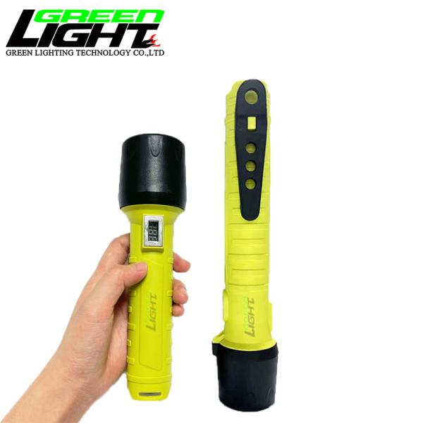Explosion Proof Flashlight LED Mining Lamp with 6000lux and 10000lux Brightness 3.7V Rated Voltage for Hazardous Locations