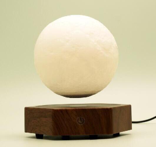new hexagon wooden magnetic floating levitate moon ball lamp night lighting