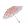 China Fashionable Ladies Pink Transparent Umbrella , Large Clear Dome Umbrella wholesale