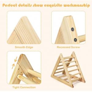 Wooden Climbing Triangle Ladder Triangle Climber with Climbing Ladder for Toddlers