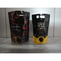 China Laminated Material Printed Stand Up Pouch With Spout / Juice Or Wine Bag In Box on sale