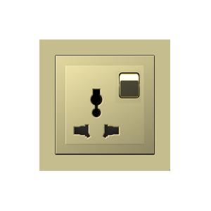 13A Power Socket Outlet , Villa 250V 3 Pin Socket With Switch