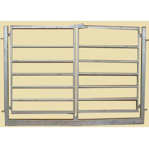 China Square Tube 40MM Corral Yard Farm Panel With Gate 2.1 X2.3 Meter  For Farm supplier