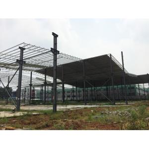 Hot Dip Galvanized Long Span Steel Structure Workshop With Efficient Production Flow And Layout