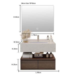 Luxurious Bathroom Wall Hung Vanity Units Double Layered