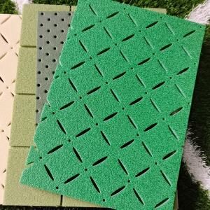 High Slip Resistance Rubber Shock Absorbing Floor Tiles 1/2 Inch