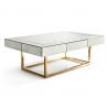 China Mirror Furniture Metal Geometric Frame Coffee Table Console table with Stainless Steel Base wholesale