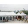 China Hanging Ripples Outdoor Event Tent , Steel Structure Tent Transparent PVC Fabric Windows wholesale