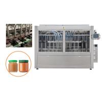 China Automatic Servo Motor Piston Linear Glass Jar Apple Sauce Filling Machine With for sale