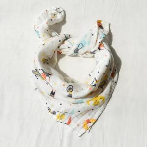 Cute Baby Wears Organic Muslin Baby Bibs Muslin Gauze Customized Printing