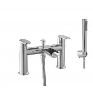 Chrome Bath Shower Mixer Faucets , Modern Bathroom Brass Faucets