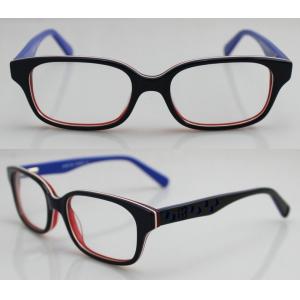 China Brown Acetate Kids Glasses Frames , Unisex Optic Glasses Frame supplier