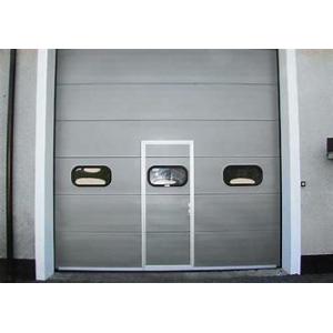 Automatic Sectional Industrial Garage Door 0.75KW With Pedestrian High Speed