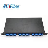 China 19 Inch Fiber Optic Termination Cabinet , Terminal Box Fiber Optic FC SC ST LC Adapters on sale