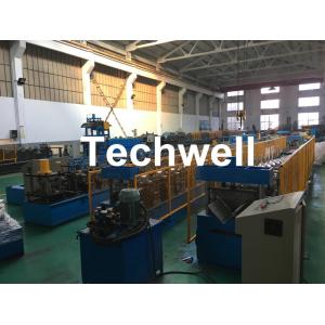 China Steel Galvanized Ridge Cap Roll Forming Machine With Hydraulic Cutting For Making Roof Panels supplier