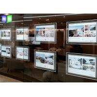 China Ultra Slim Poster Frame Light Box Acrylic LED Window Displays For Estate Agents on sale