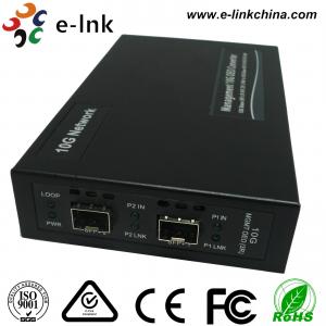 China 10G Transmission Fiber Ethernet Media Converter Standalone SFP + To SFP + Interface supplier