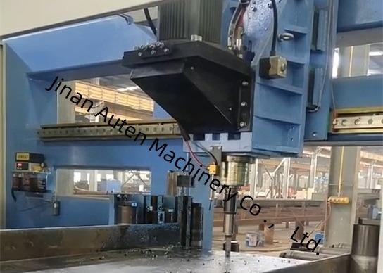 3 Sets Tool Magazine 3D CNC H Beam Drilling Tapping And Cutting Machine Φ10 Hydraulic Marking Unit Character Size