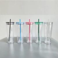 China PET 500ml Cold Drink Plastic Cups Clear Smooth Surface on sale