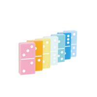28 Pack Colored Acrylic Board Game Domino Blocks Play Set
