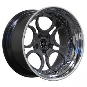 China Polished Lip 2 Piece Forged Wheels Gun Metal Spokes Discs For Nissan 350z Custom supplier