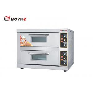 China Commerial Stainless Steel Bakery Shop Double Deck Two Layer Oven With Viwing Door supplier