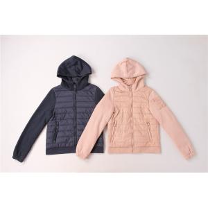 China Girls Junior Ladies Lightweight Padded Jacket 100% Nylon Knitted Sleeve supplier