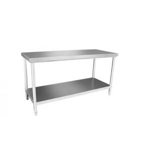 Silver Restaurant Kitchen Stainless Steel Table 1.0mm / 1.2mm / 1.5mm Thick