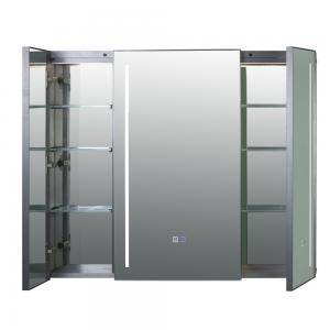 China OEM Aluminum Intelligent Defogging Led Mirror Cabinet Mirrors For Bathroom supplier
