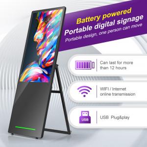 China Android Battery Powered Rechargeable Digital Signage A Type Advertising Display 1920*1080 supplier