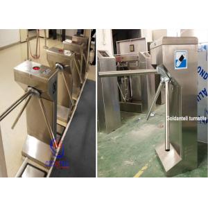 China Double RFID Card Reader Tripod Turnstile Gate , entrance control solutions supplier