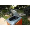 China 100l Double Outdoor Steel Sorting Garbage Bin with with Ash Tray Heavy Duty Trash Can wholesale