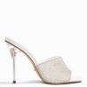 China Nappa PU Crystal Women High Heeled Shoes Ankle Strap Stiletto Heels wholesale
