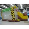 Hot sale inflatable Stone Age bouncy combo bright colour inflatable stone age