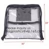 Clear Drawstring PVC Drawstring Backpack With Mesh Side Pockets For School,