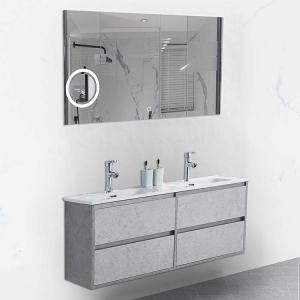 120*60cm Mirror Bathroom Furniture Cabinets Double Sink Waterproof