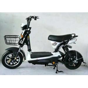 China Black Brushless Electric Scooter , Battery Powered Moped With Front Rear Drum supplier