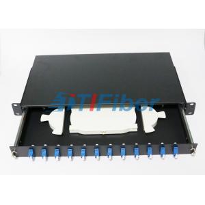 China 12 Duplex Port  Fiber Optic Terminal Box with 19 Inch Standard Structure supplier